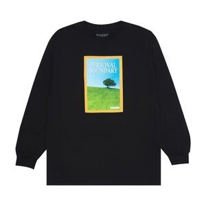 Pleasures Boundary Long-Sleeve T-Shirt Black Size Medium